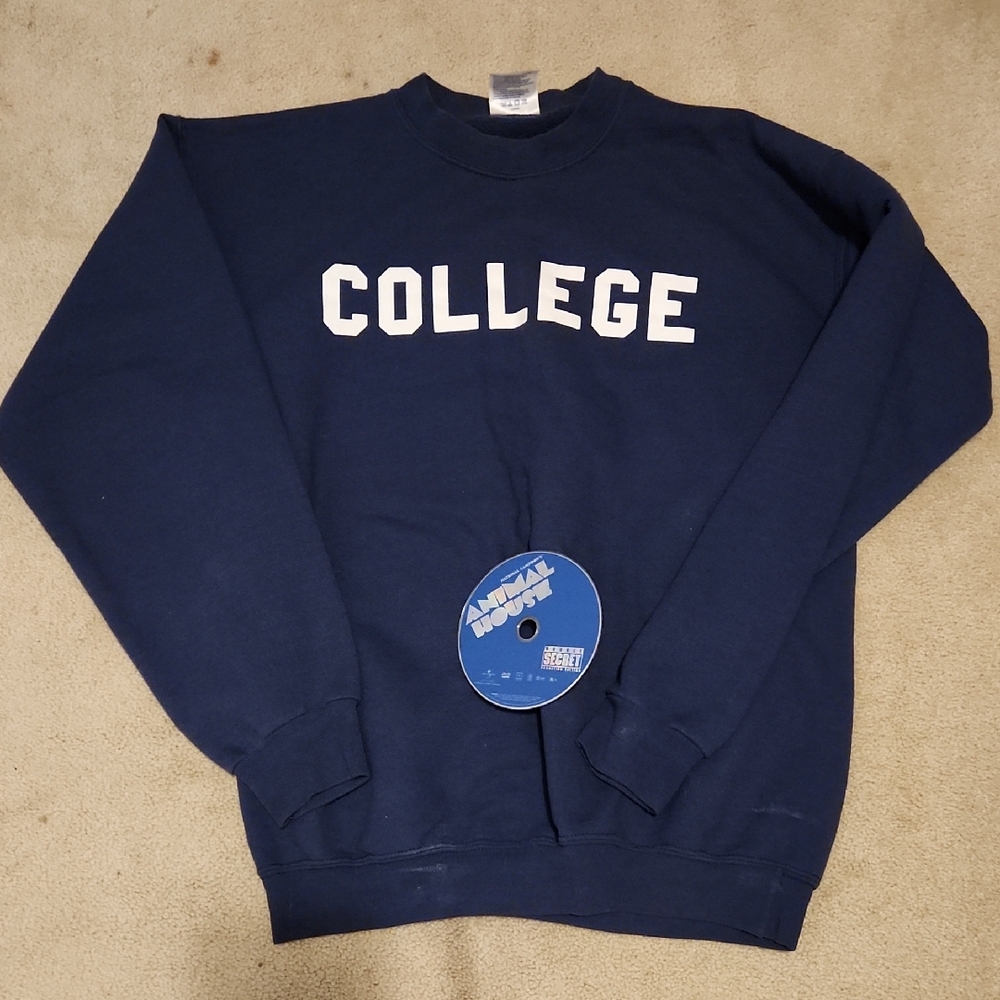 "College" Sweatshirt. With Bonus Animal House DVD